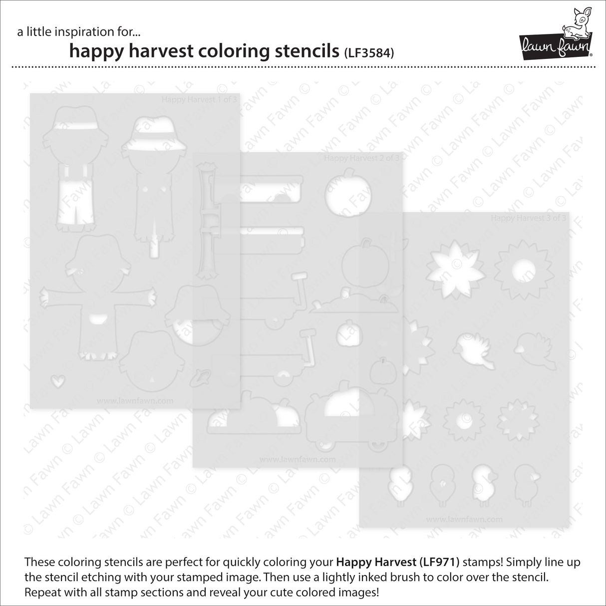 happy harvest coloring stencils