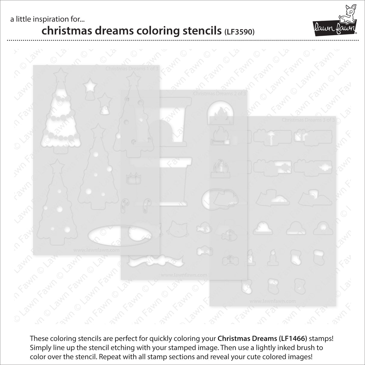 christmas dreams coloring stencils