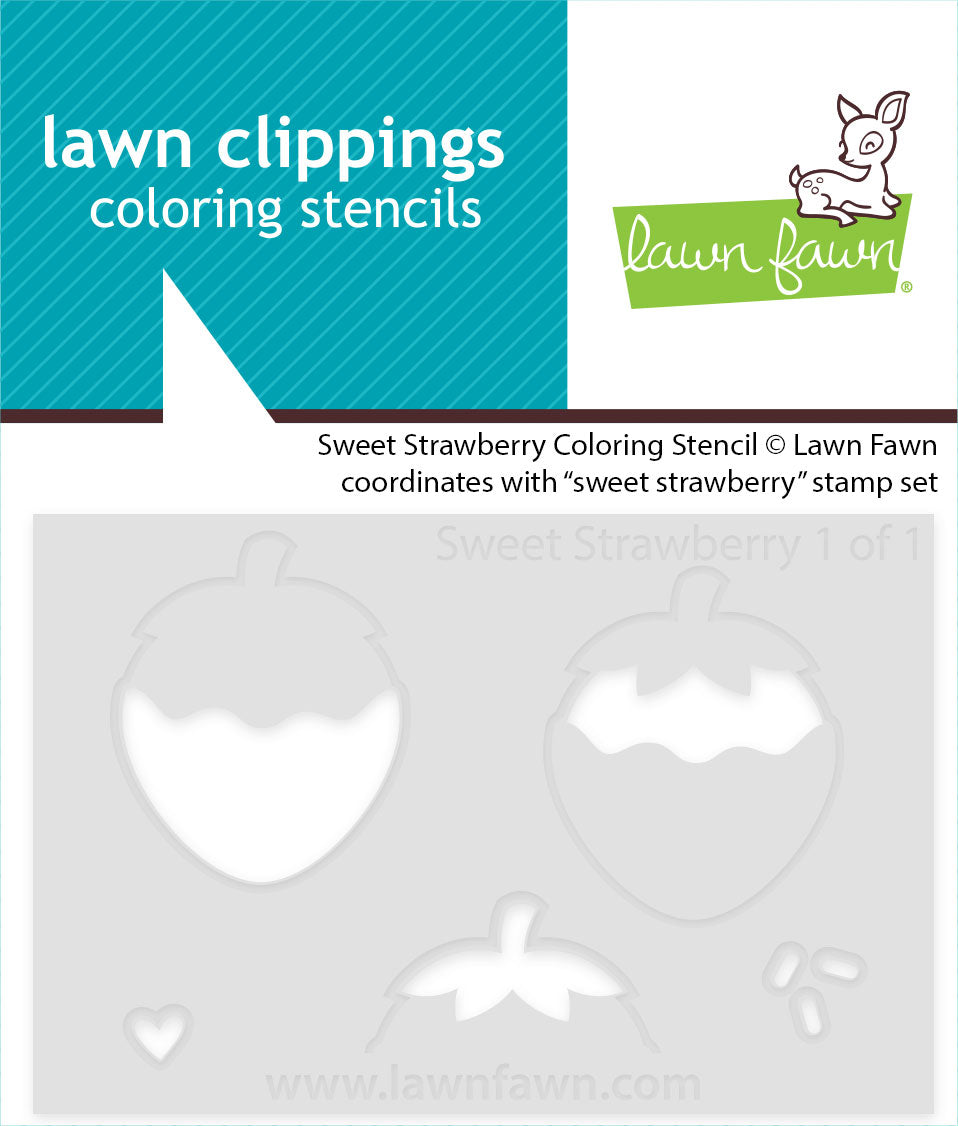 sweet strawberry coloring stencil