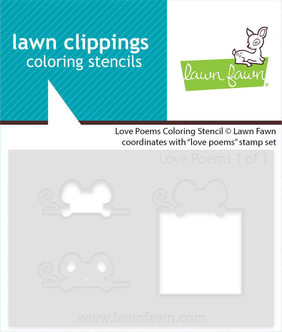 love poems coloring stencil