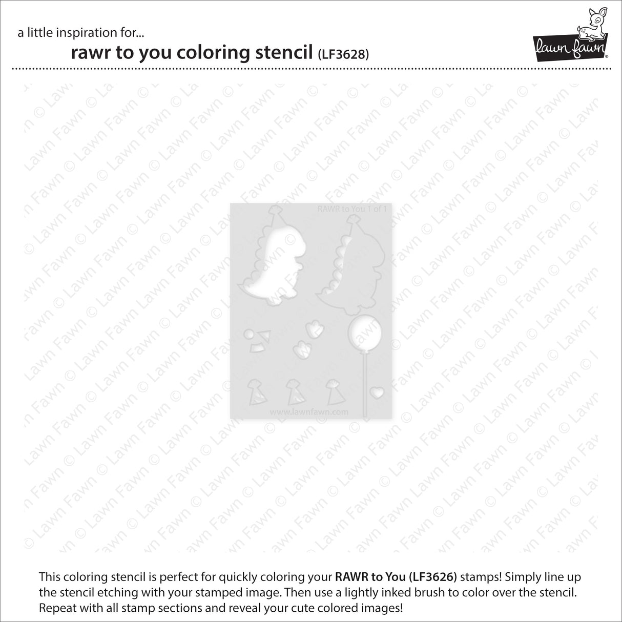 rawr to you coloring stencil