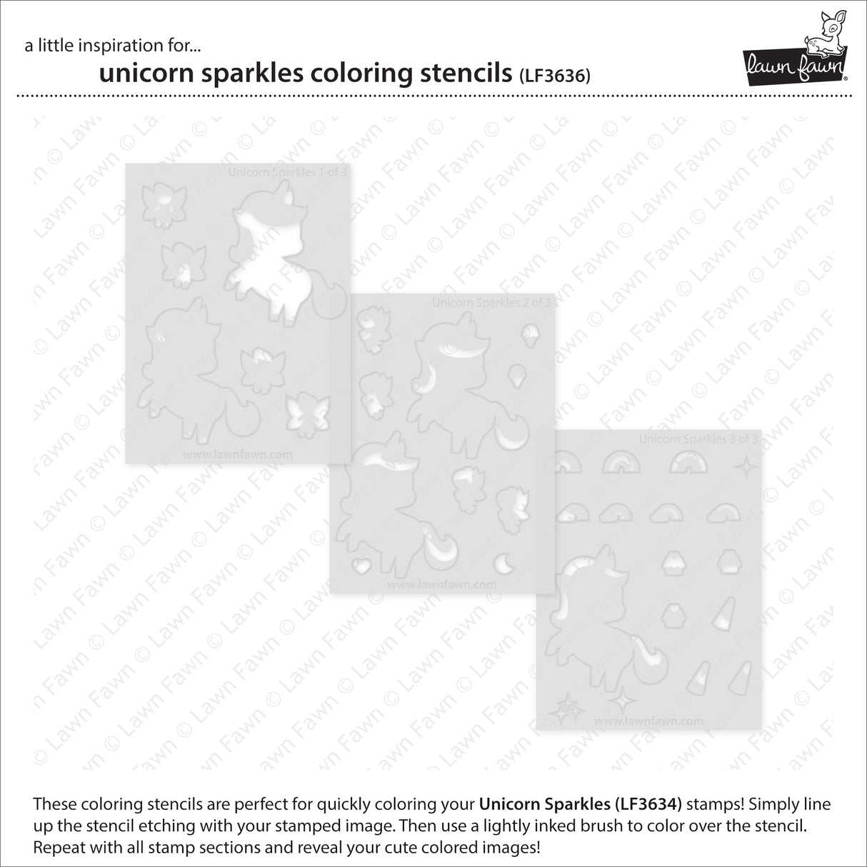 unicorn sparkles coloring stencils