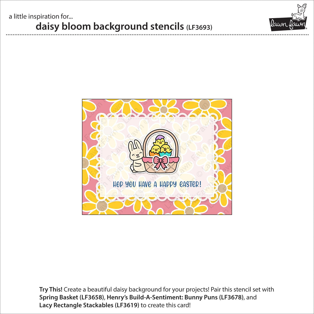 daisy bloom background stencils