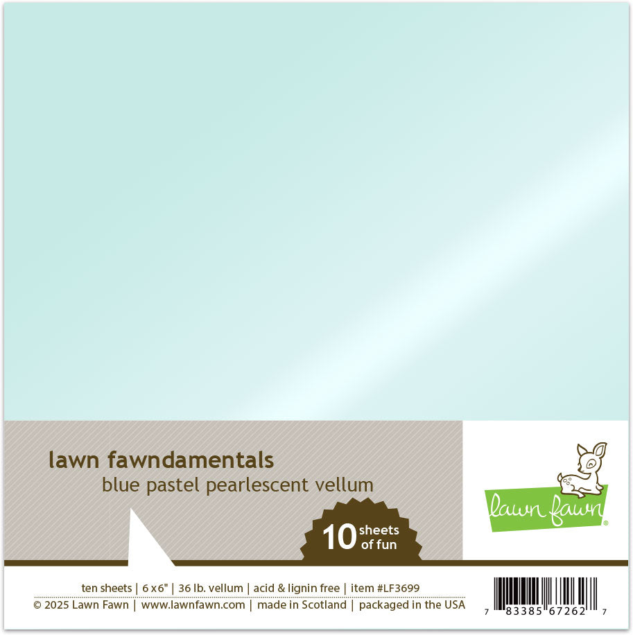 blue pastel pearlescent vellum 6x6 pack