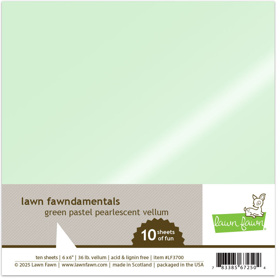 green pastel pearlescent vellum 6x6 pack