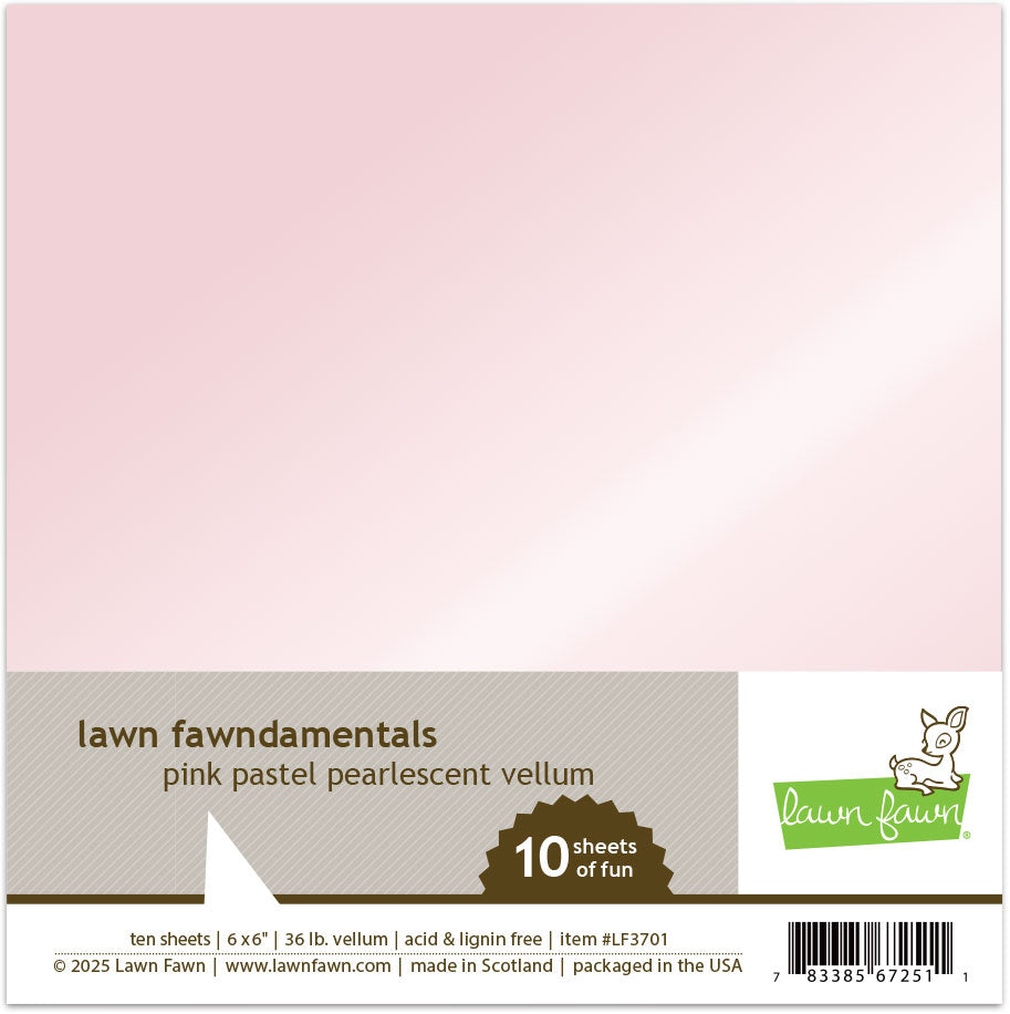 pink pastel pearlescent vellum 6x6 pack