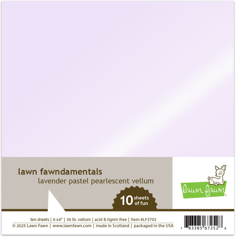 lavender pastel pearlescent vellum 6x6 pack