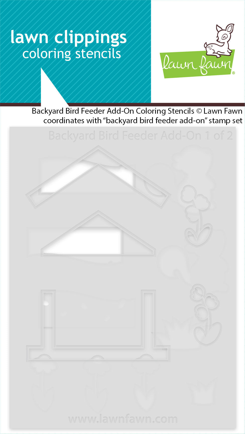 backyard bird feeder add-on coloring stencils