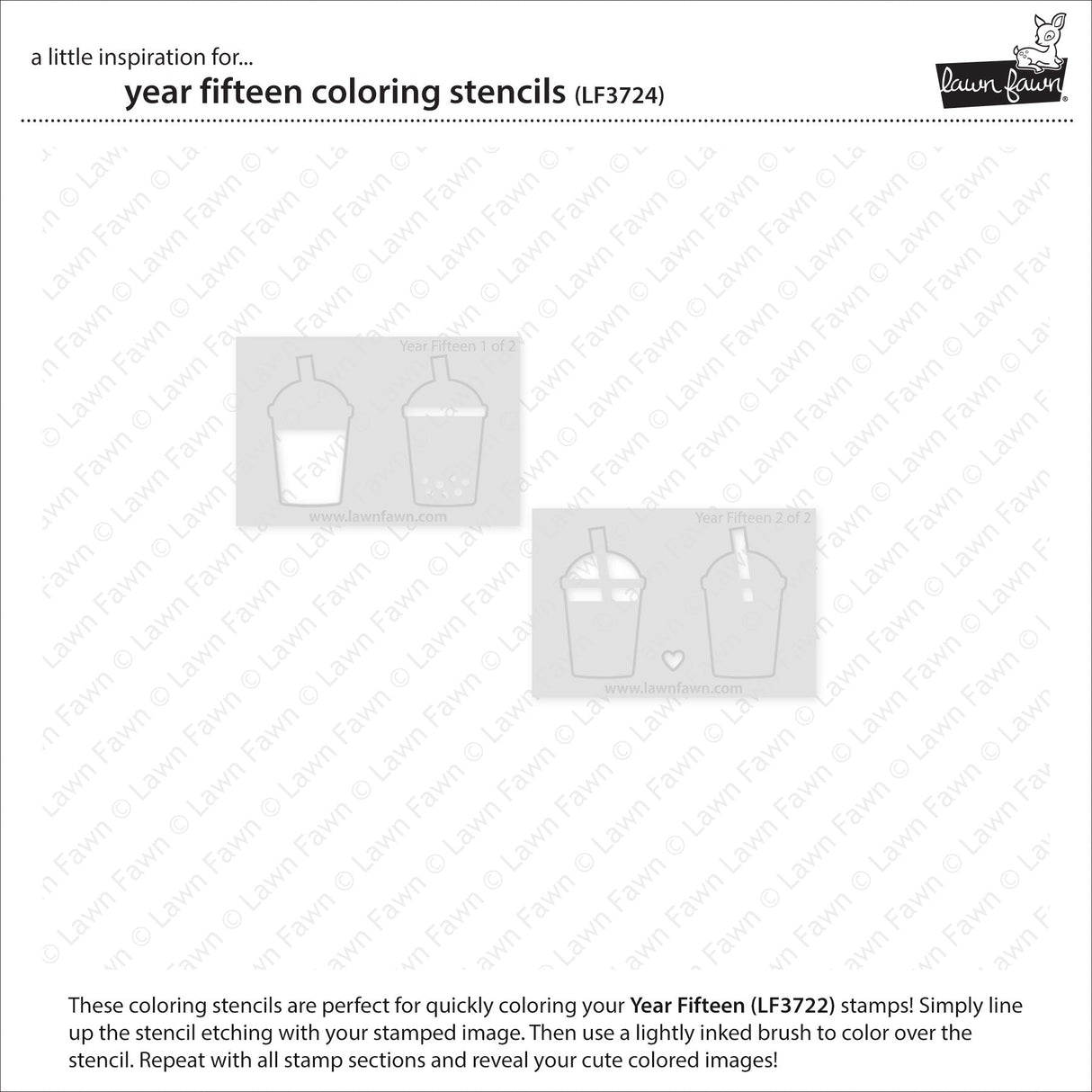 year fifteen coloring stencils