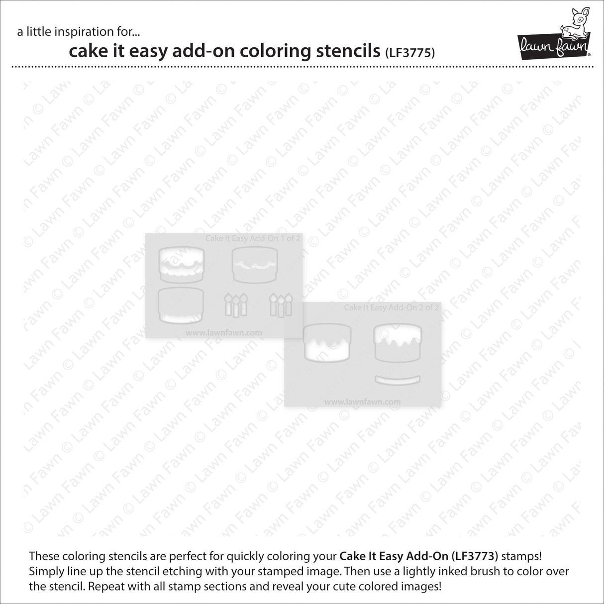 cake it easy add-on coloring stencils