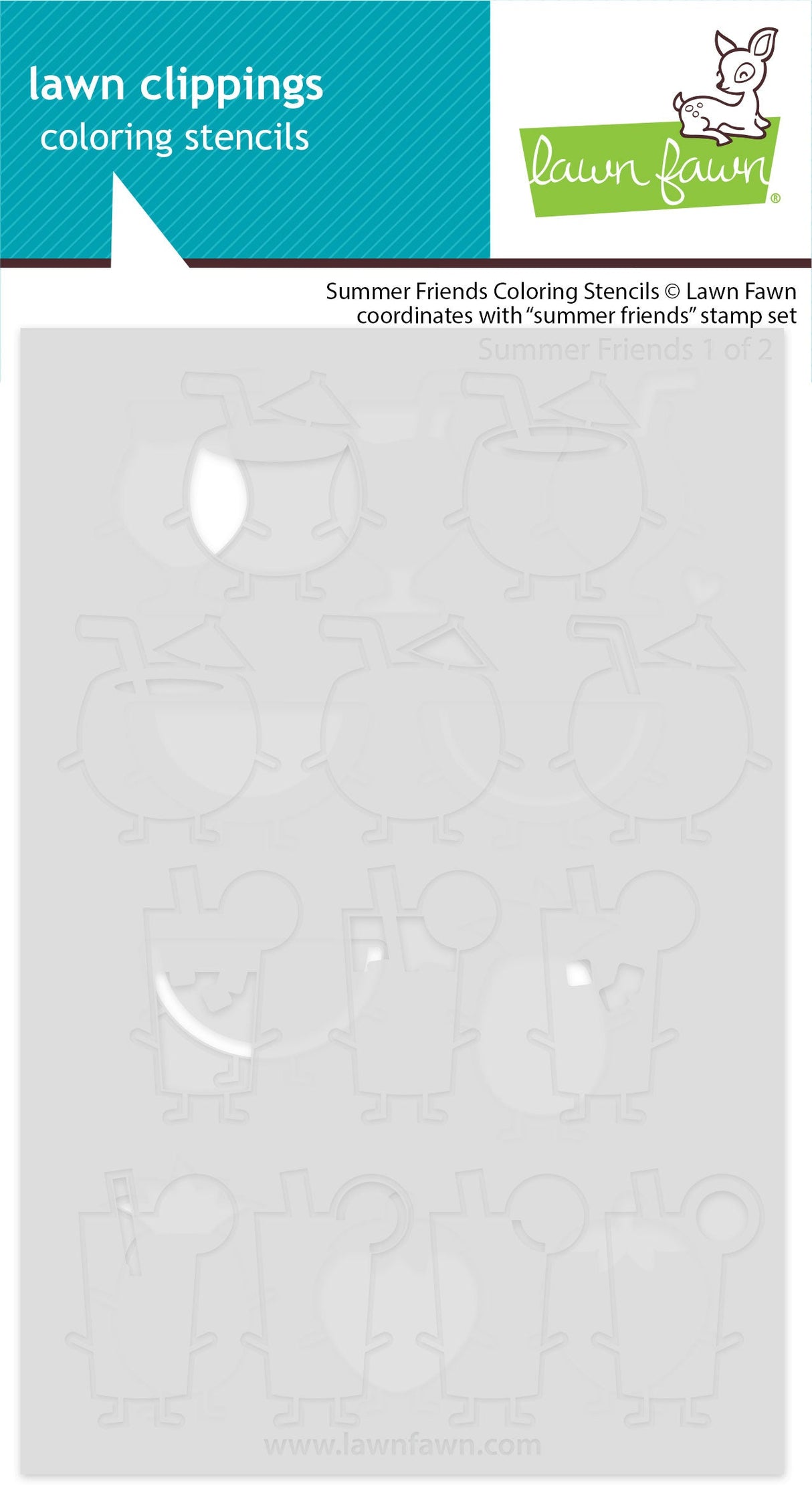 summer friends coloring stencils