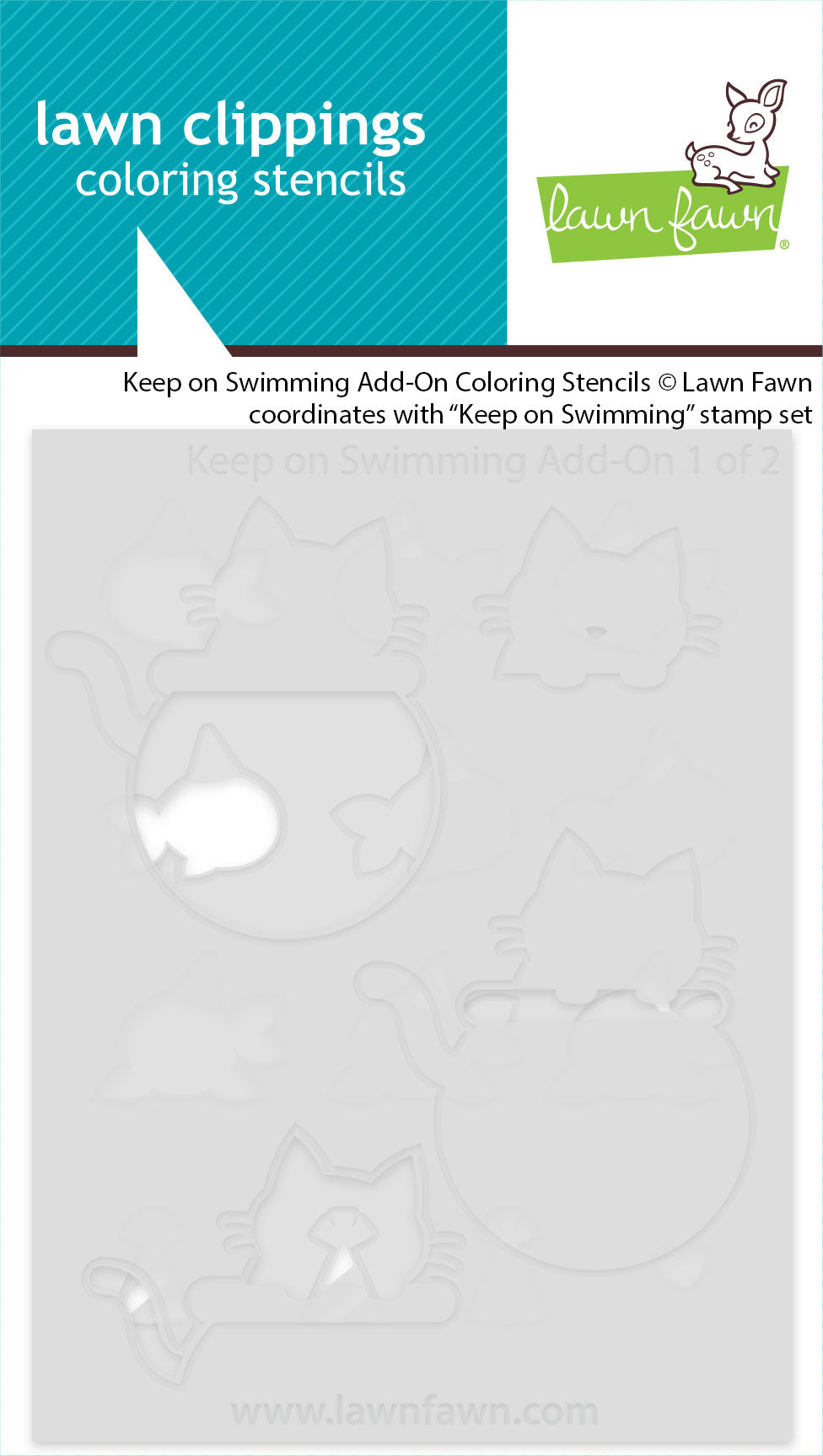 keep on swimming add-on coloring stencils
