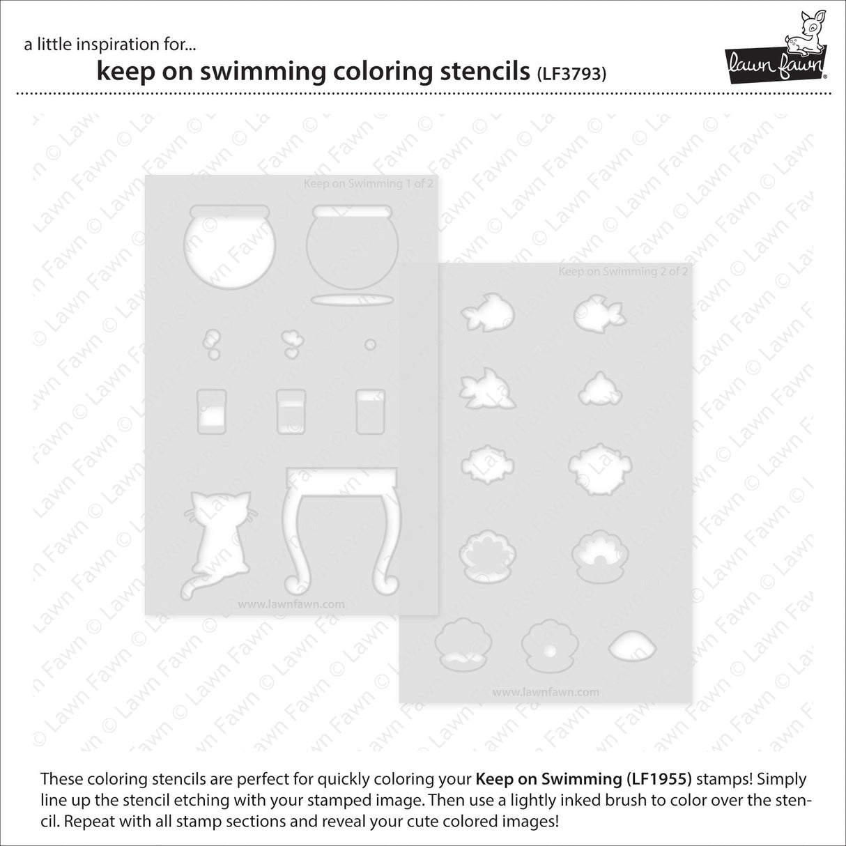 keep on swimming coloring stencils