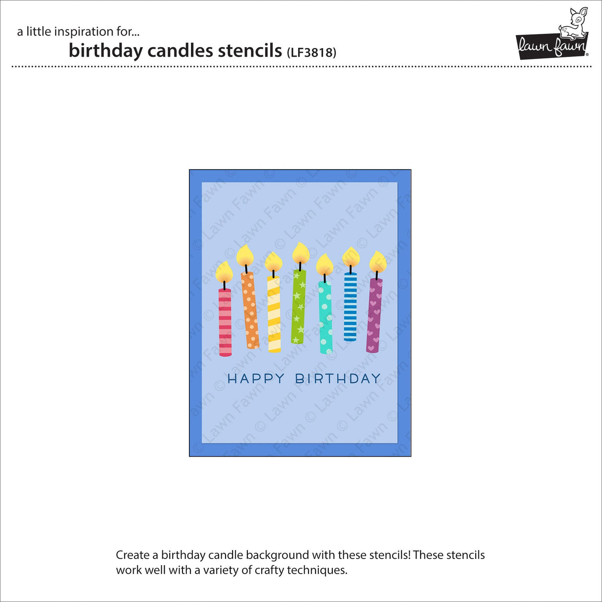 birthday candles stencils