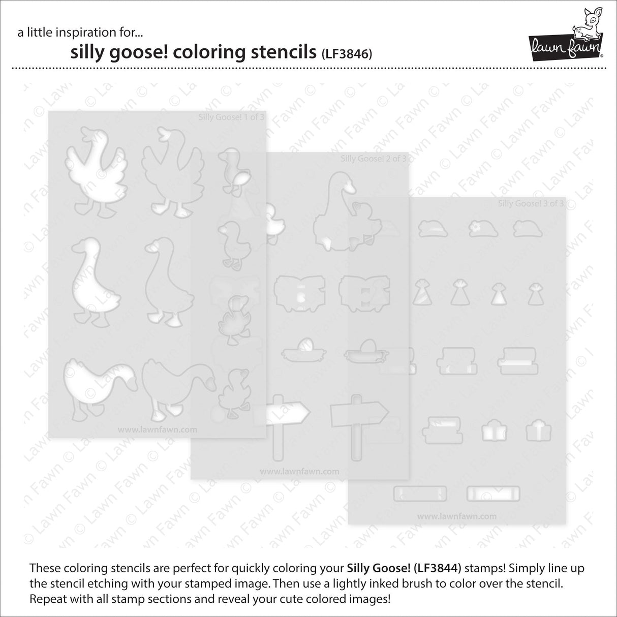 silly goose! coloring stencils