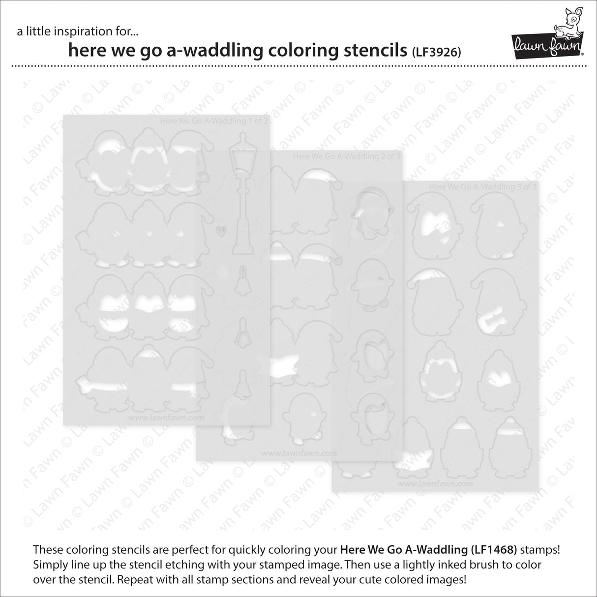 here we go a-waddling coloring stencils