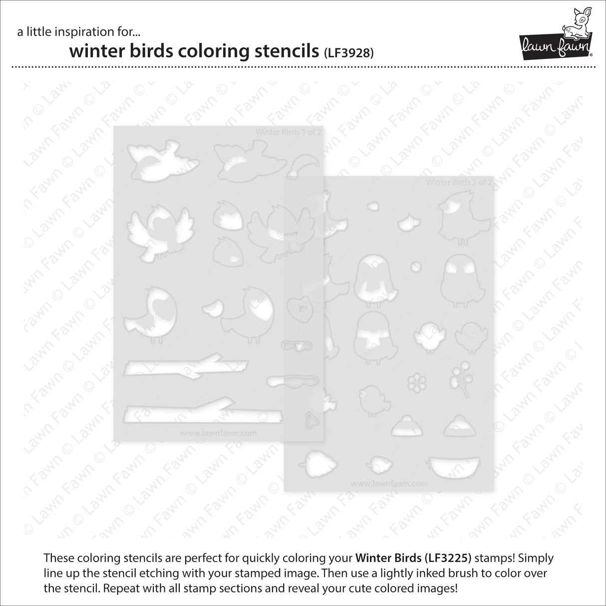 winter birds coloring stencils
