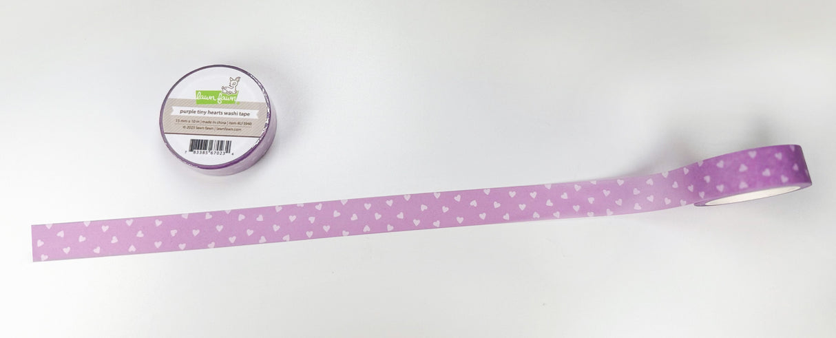 purple tiny hearts washi tape