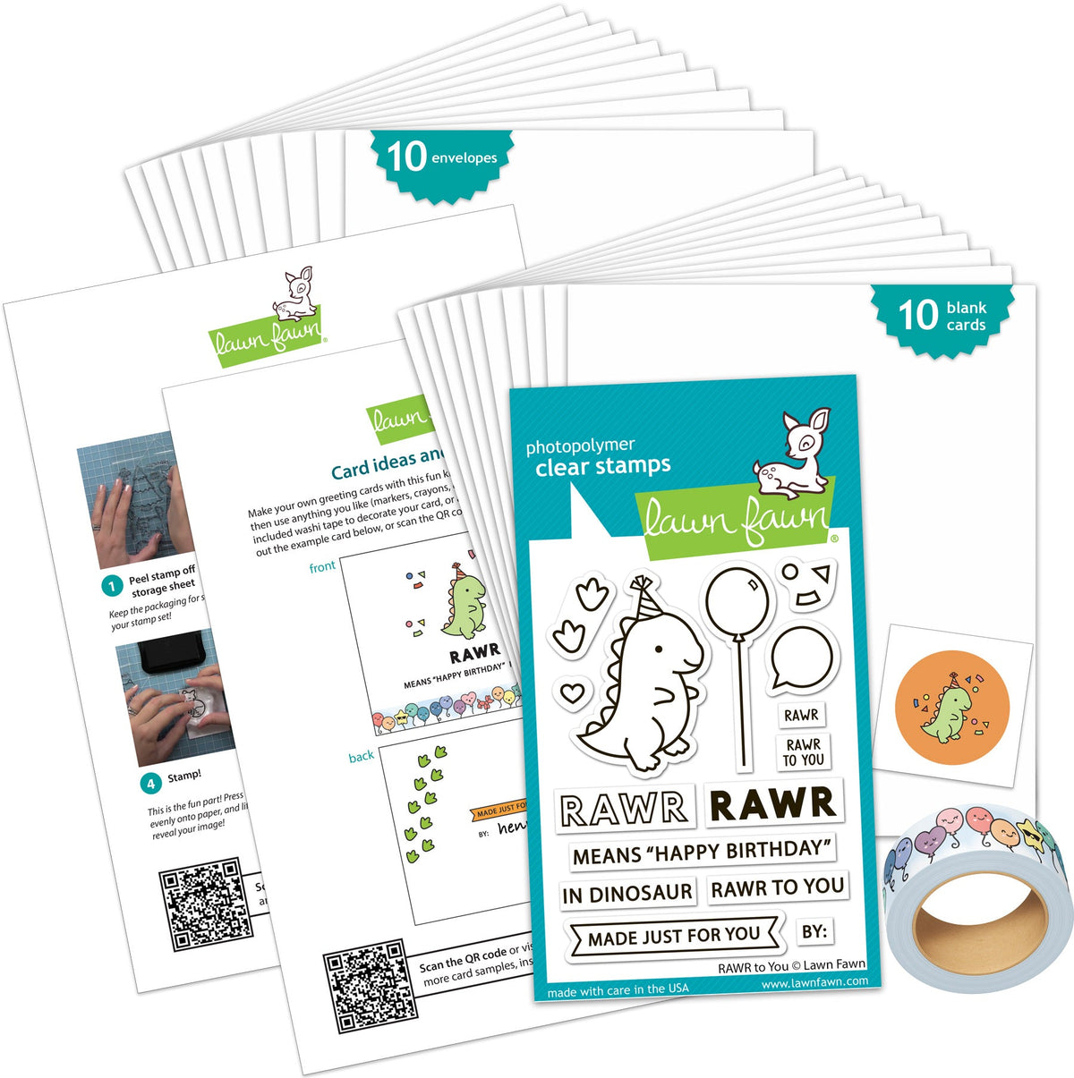 rawr to you kids cardmaking kit: mini