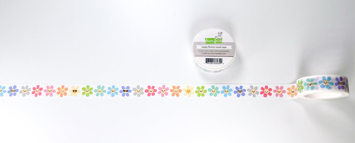 happy flowers washi tape