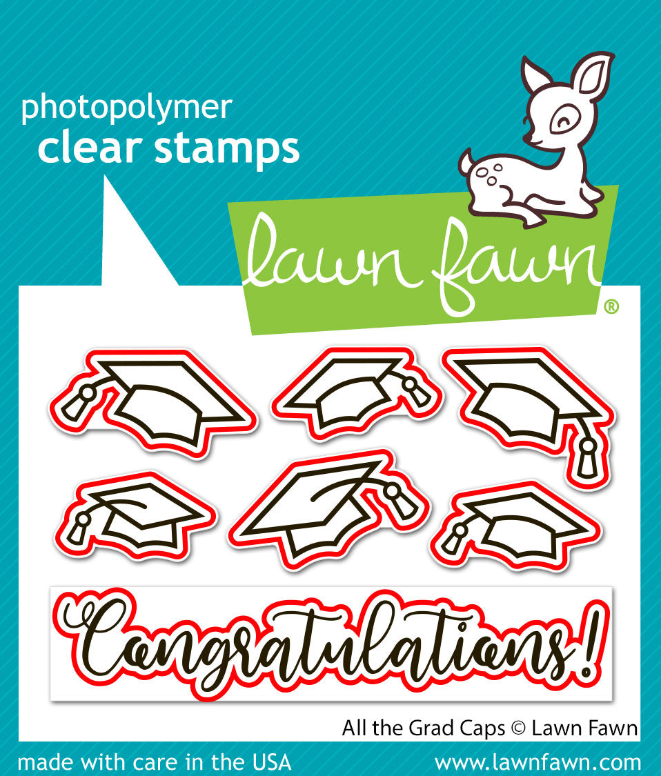 all the grad caps lawn cuts