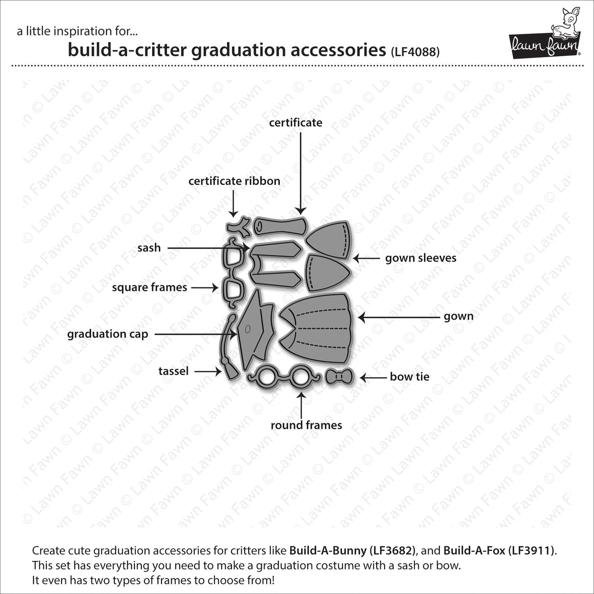 build-a-critter graduation accessories