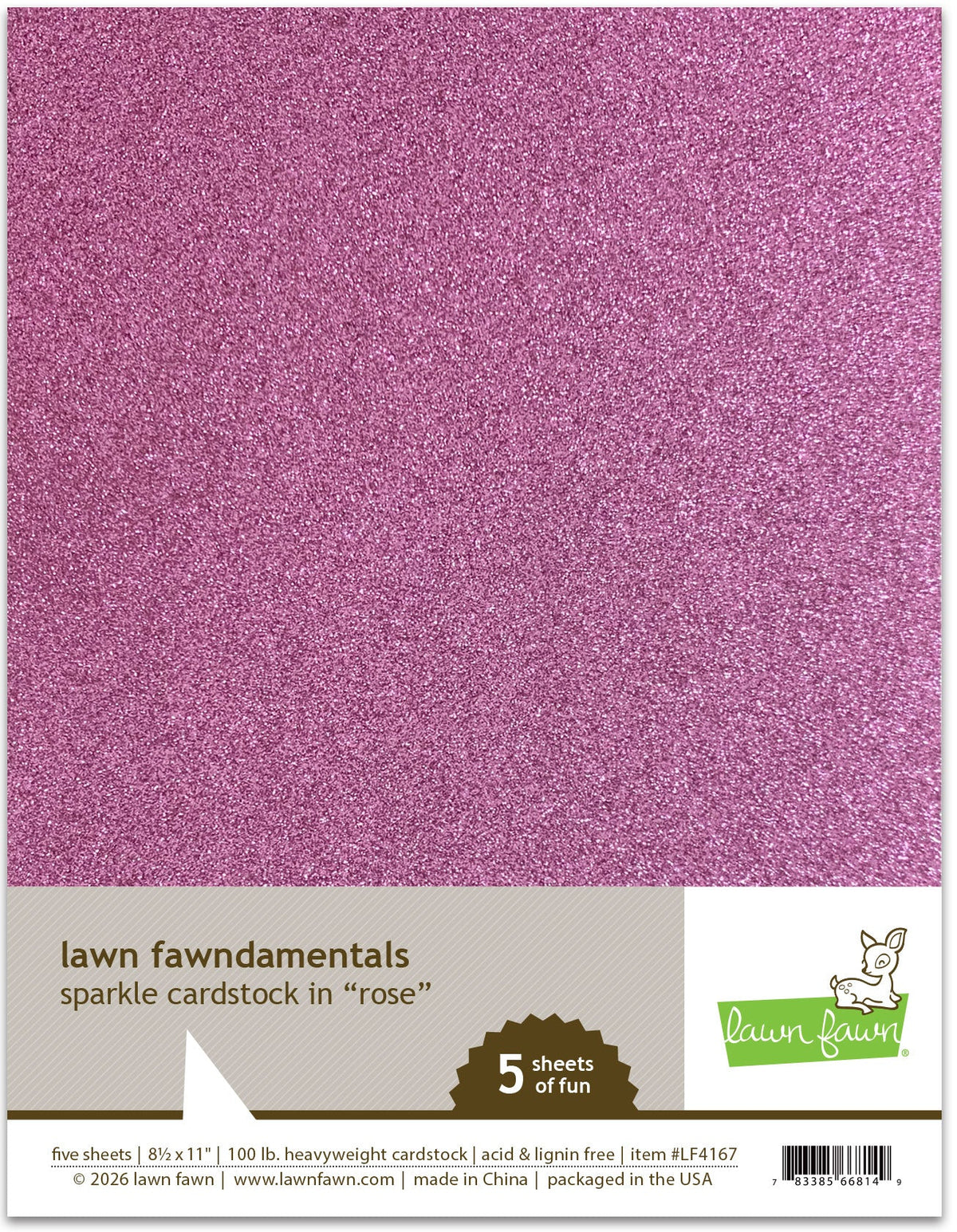 sparkle cardstock - rose