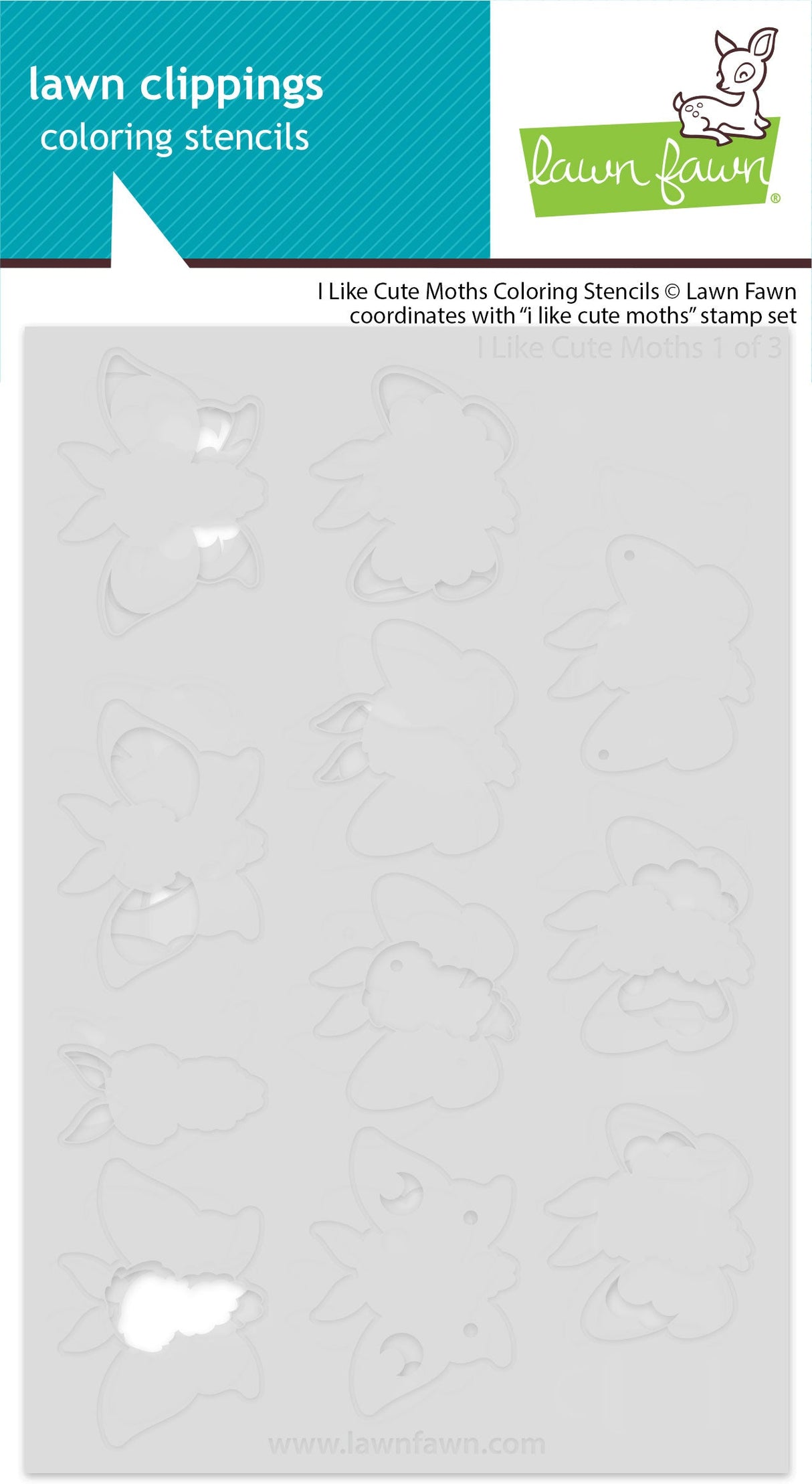 i like cute moths coloring stencils
