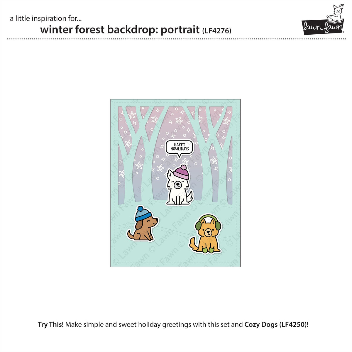 winter forest backdrop: portrait