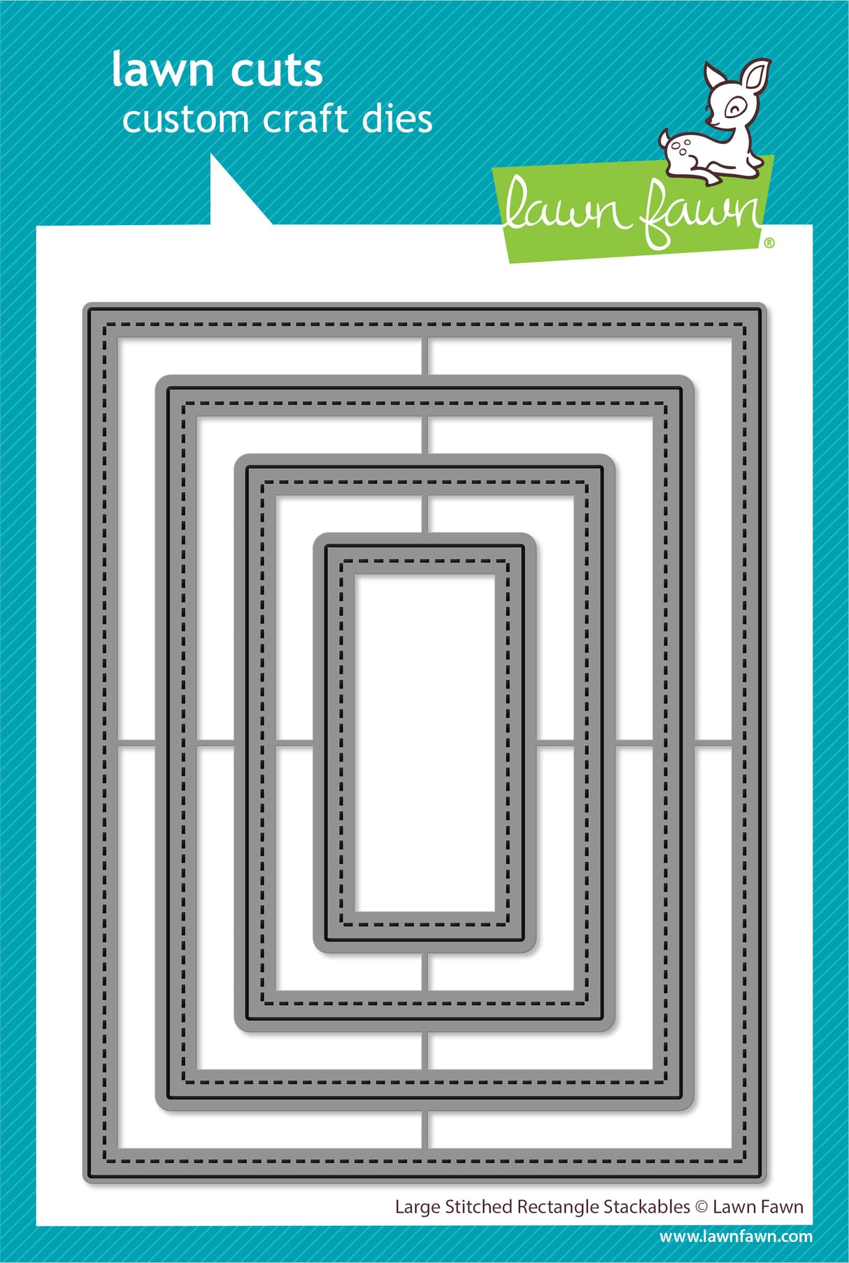 large stitched rectangle stackables