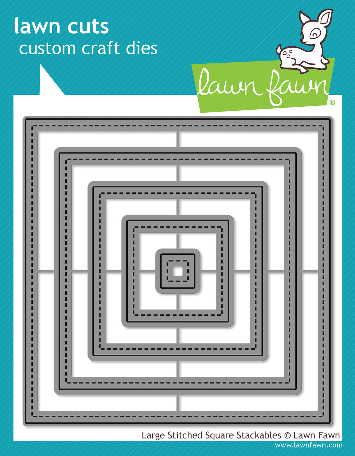 large stitched square stackables