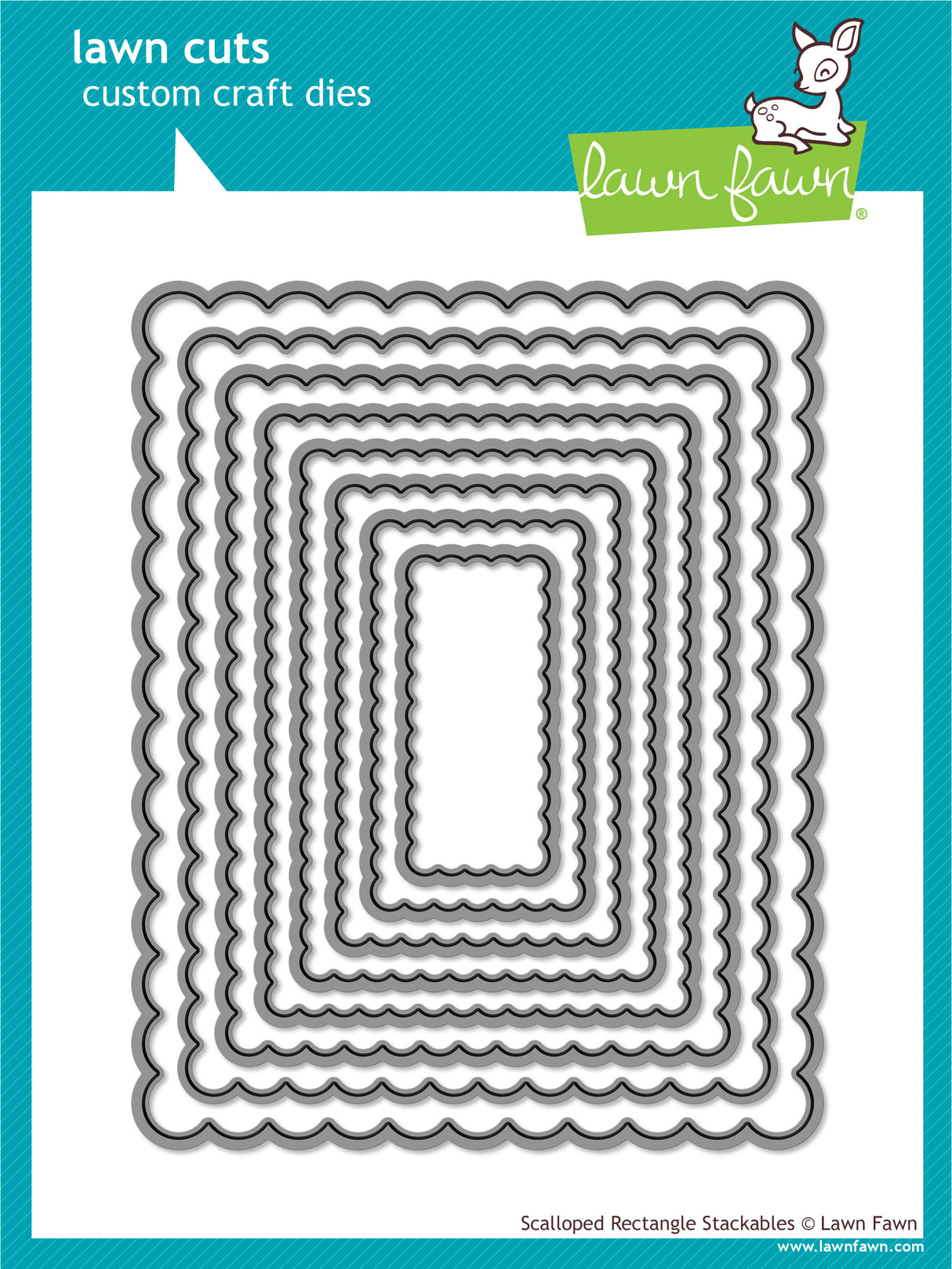 scalloped rectangle stackables