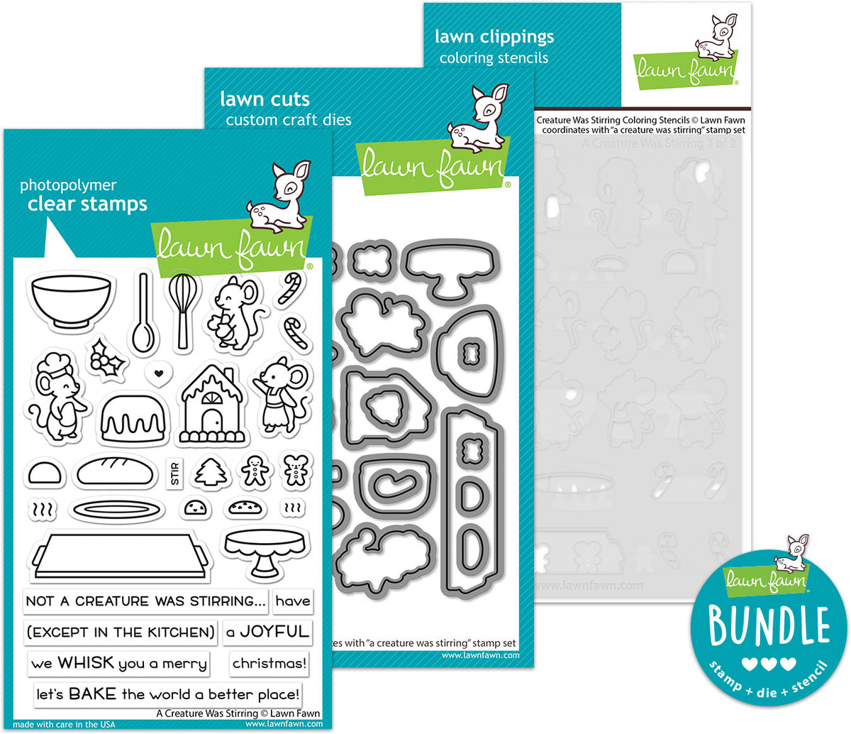 a creature was stirring (stamp+die+coloring stencil bundle)