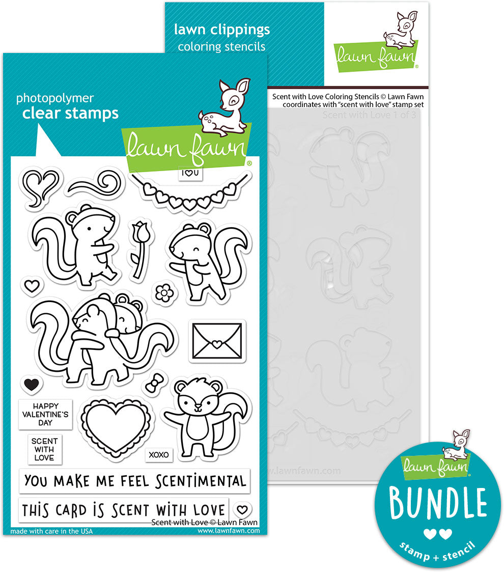 scent with love (stamp+coloring stencil bundle)