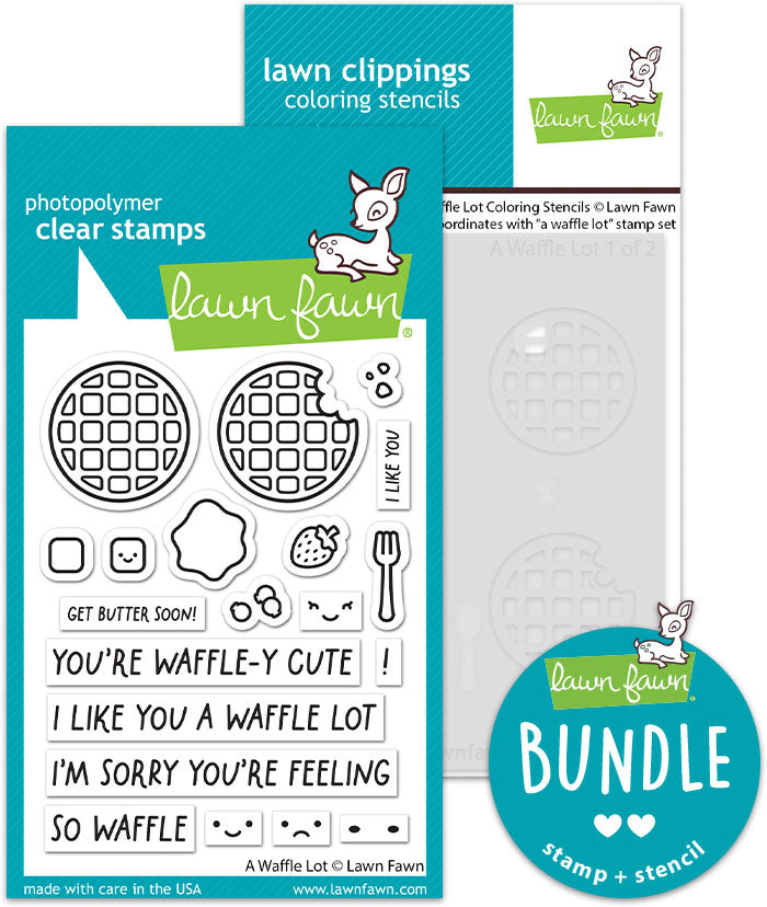 a waffle lot (stamp+coloring stencil bundle)