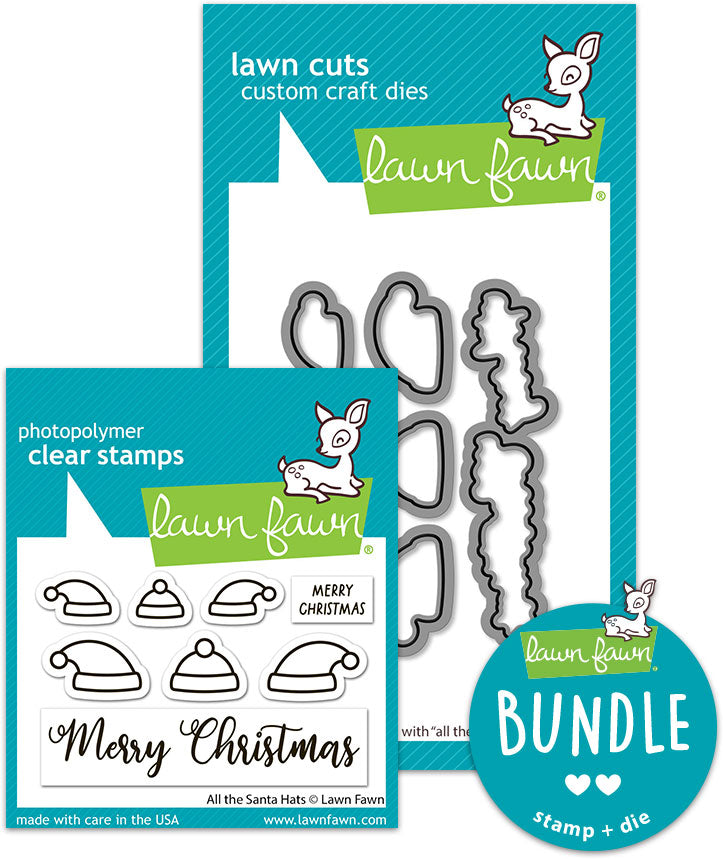 all the santa hats (stamp+die bundle)