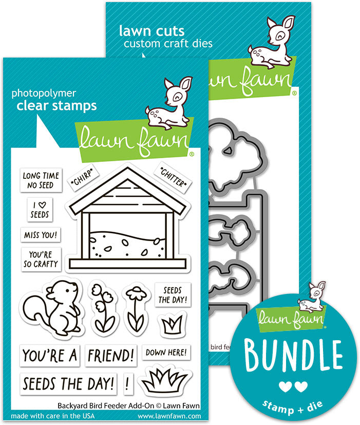 backyard bird feeder add-on (stamp+die bundle)