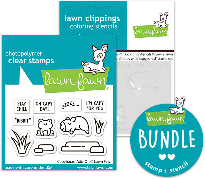 capybaras! add-on bundle (stamp+coloring stencil bundle)