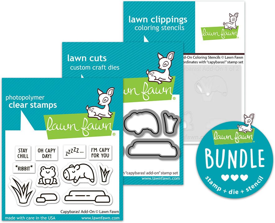 capybaras! add-on bundle (stamp+die+coloring stencil bundle)