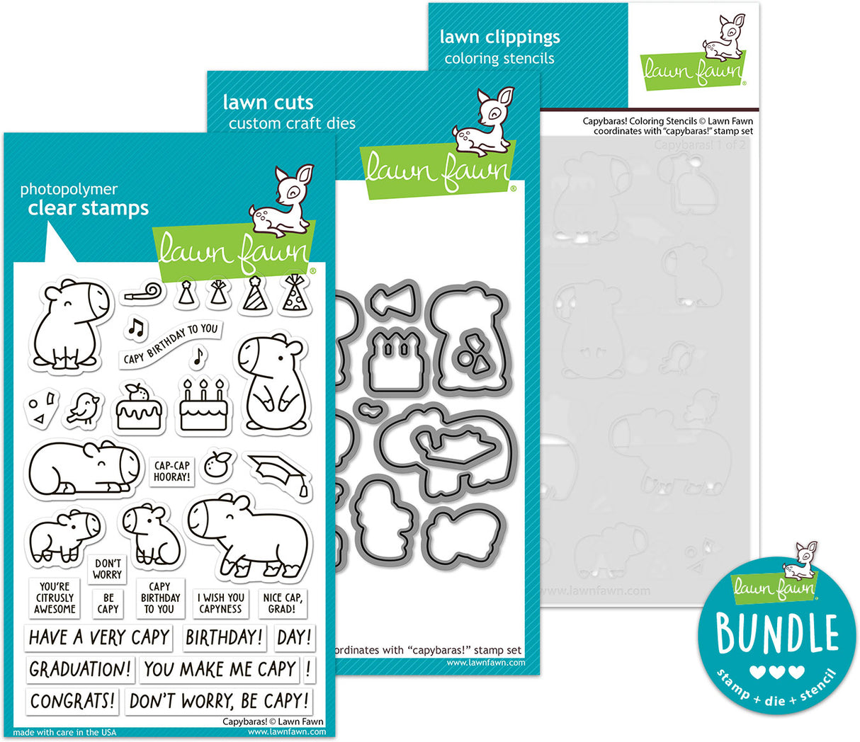 capybaras! bundle (stamp+die+coloring stencil bundle)