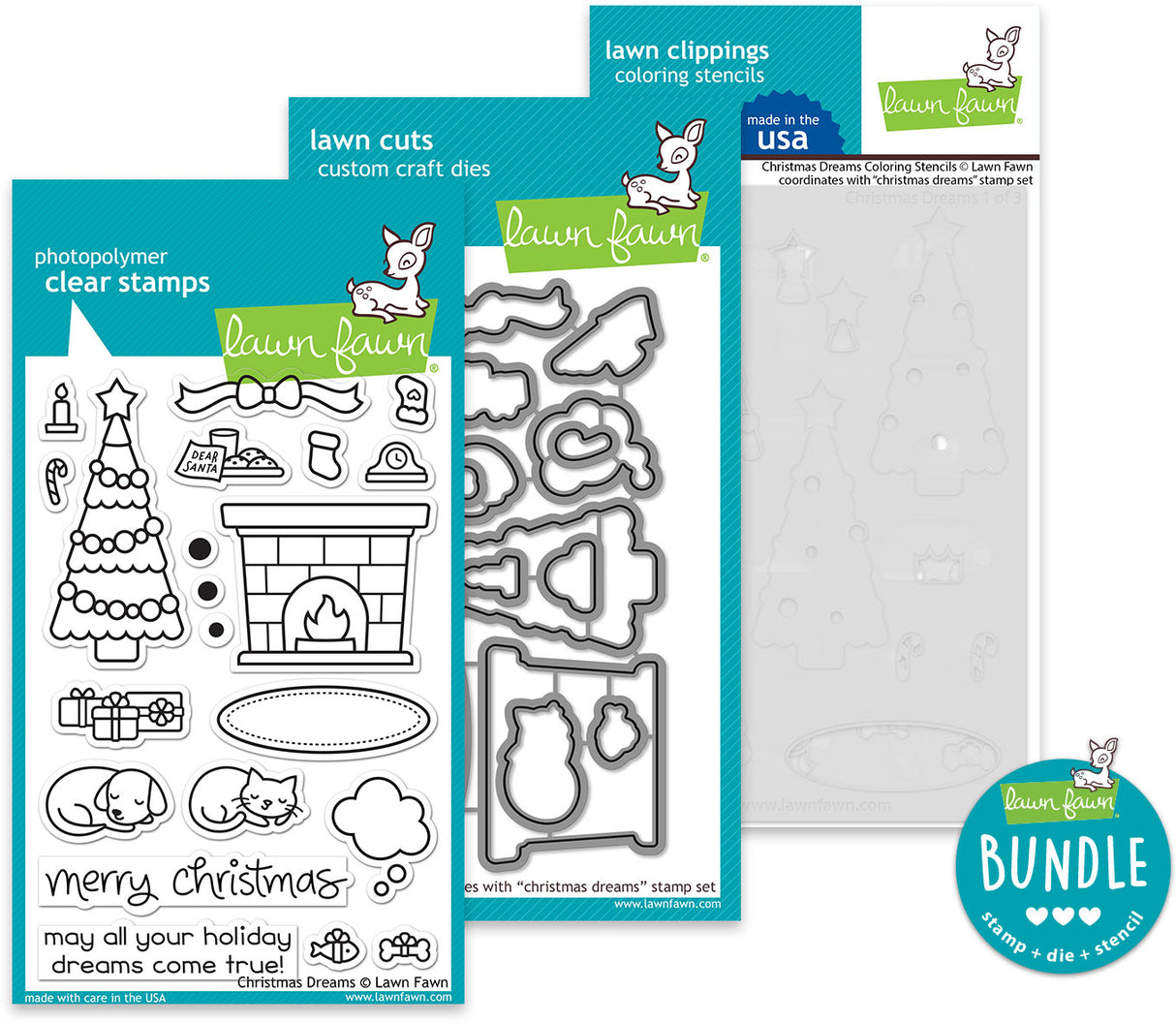 christmas dreams (stamp+die+coloring stencil bundle)