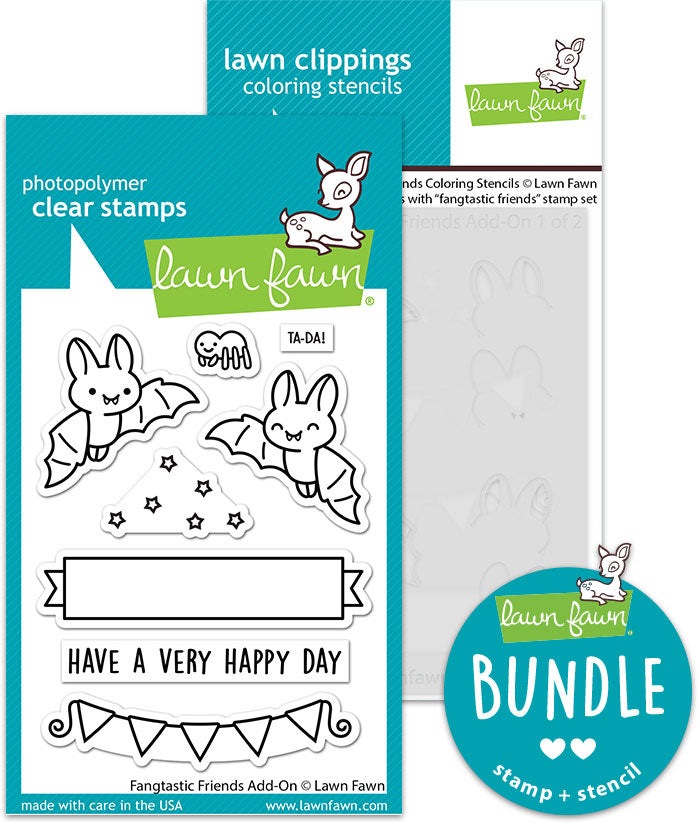 fangtastic friends add-on (stamp+coloring stencil bundle)