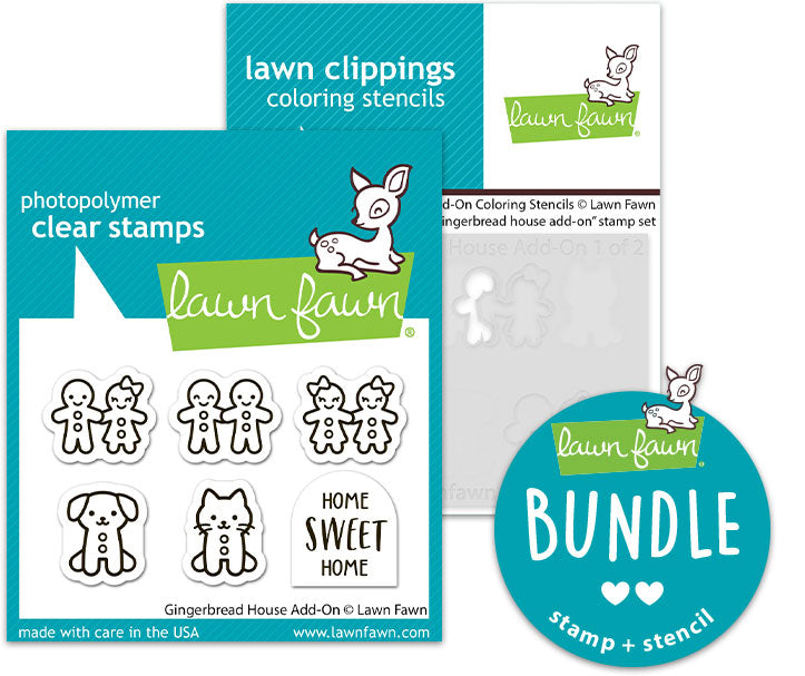 gingerbread house add-on (stamp+coloring stencil bundle)