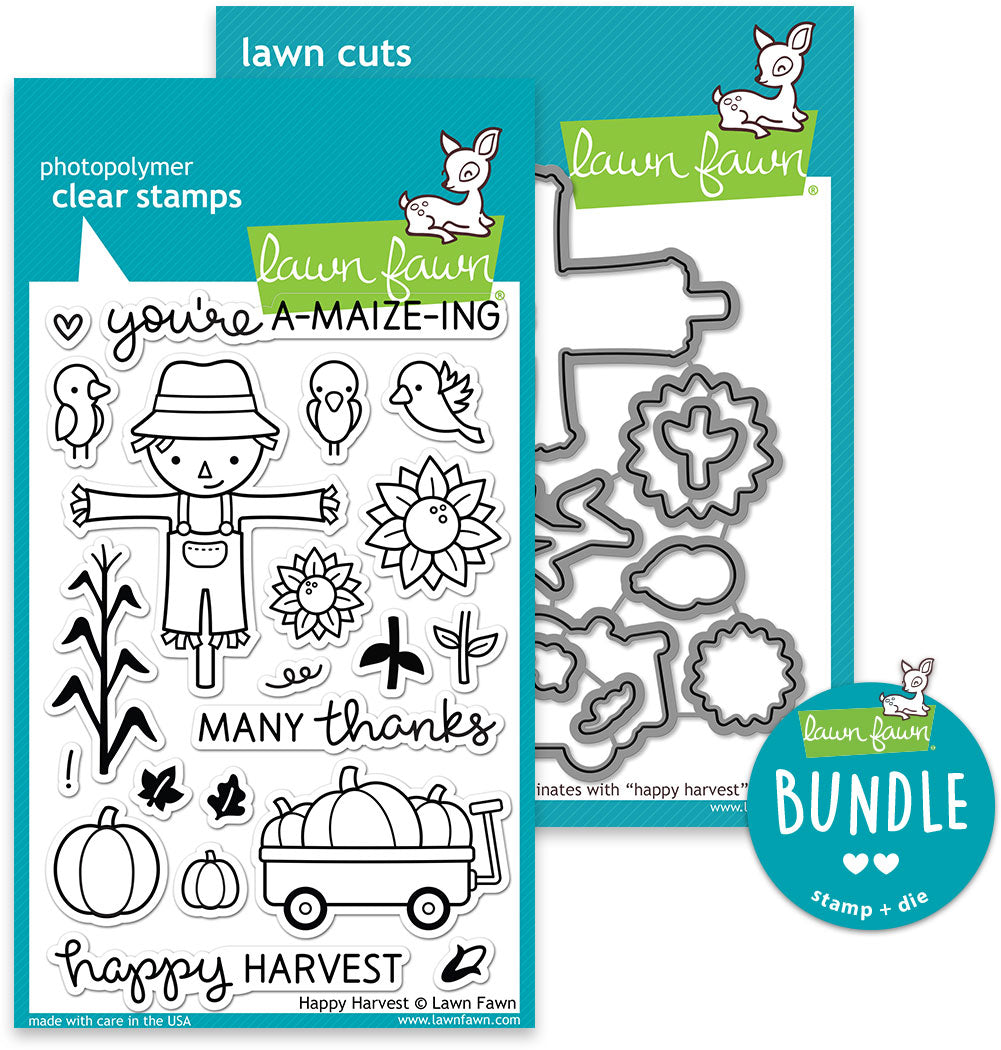 happy harvest (stamp+die bundle)