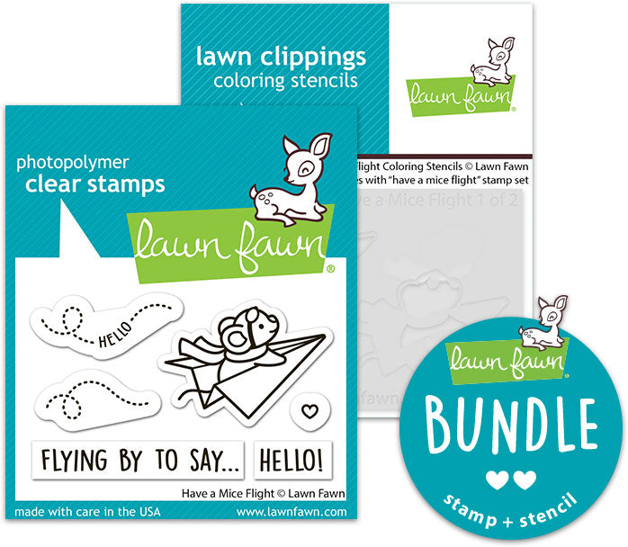 have a mice flight (stamp+coloring stencil bundle)