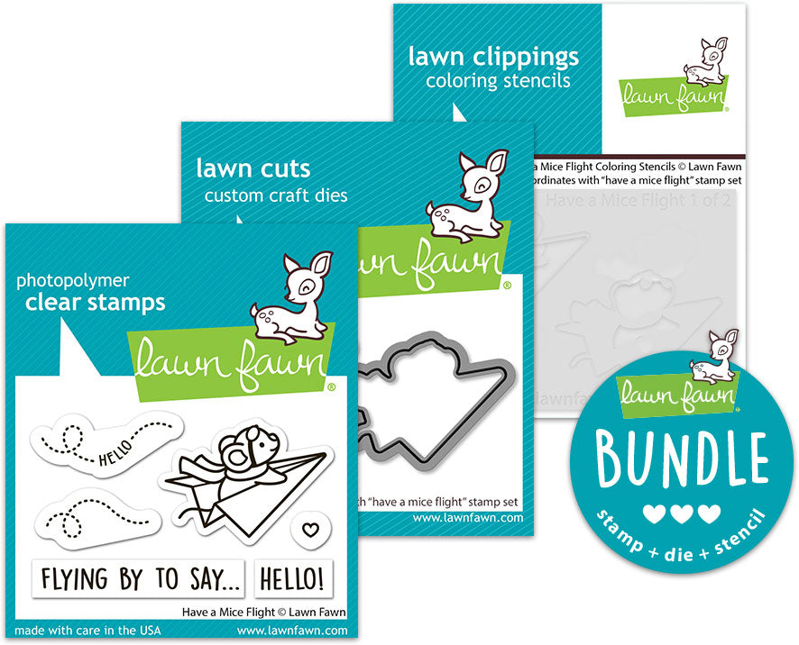 have a mice flight (stamp+die+coloring stencil bundle)