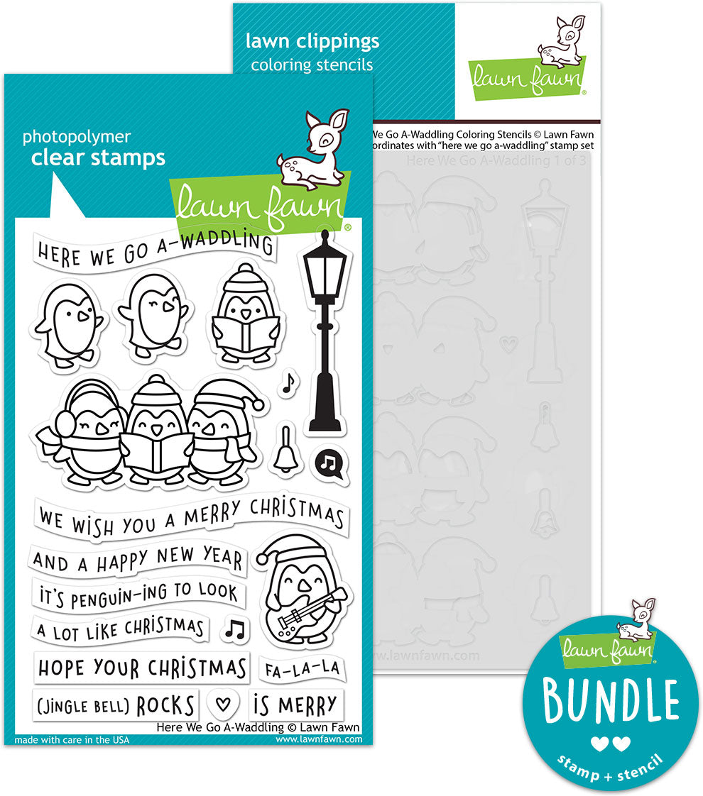 here we go a-waddling (stamp+coloring stencil bundle)