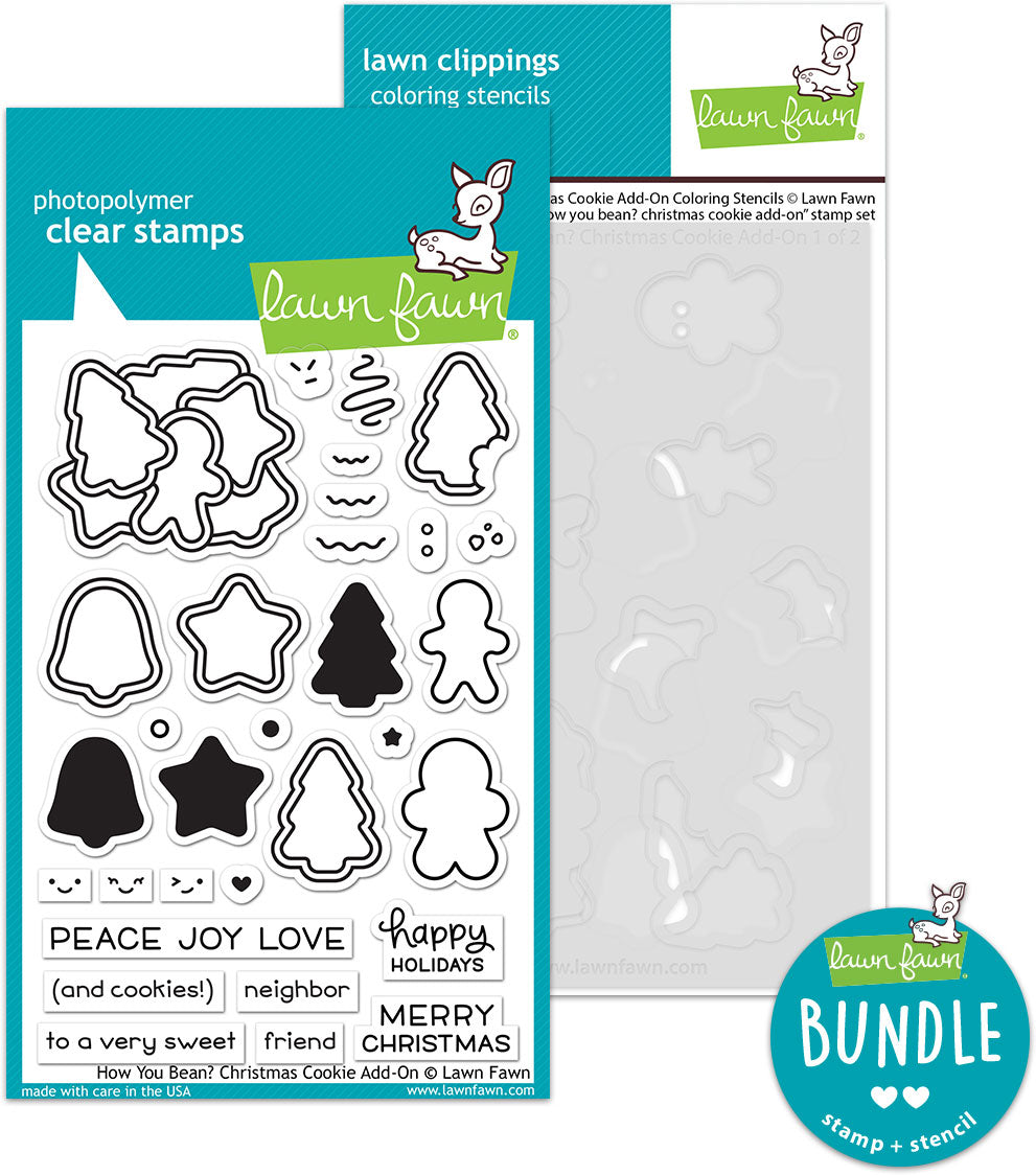 how you bean? christmas cookie add-on (stamp+coloring stencil bundle)