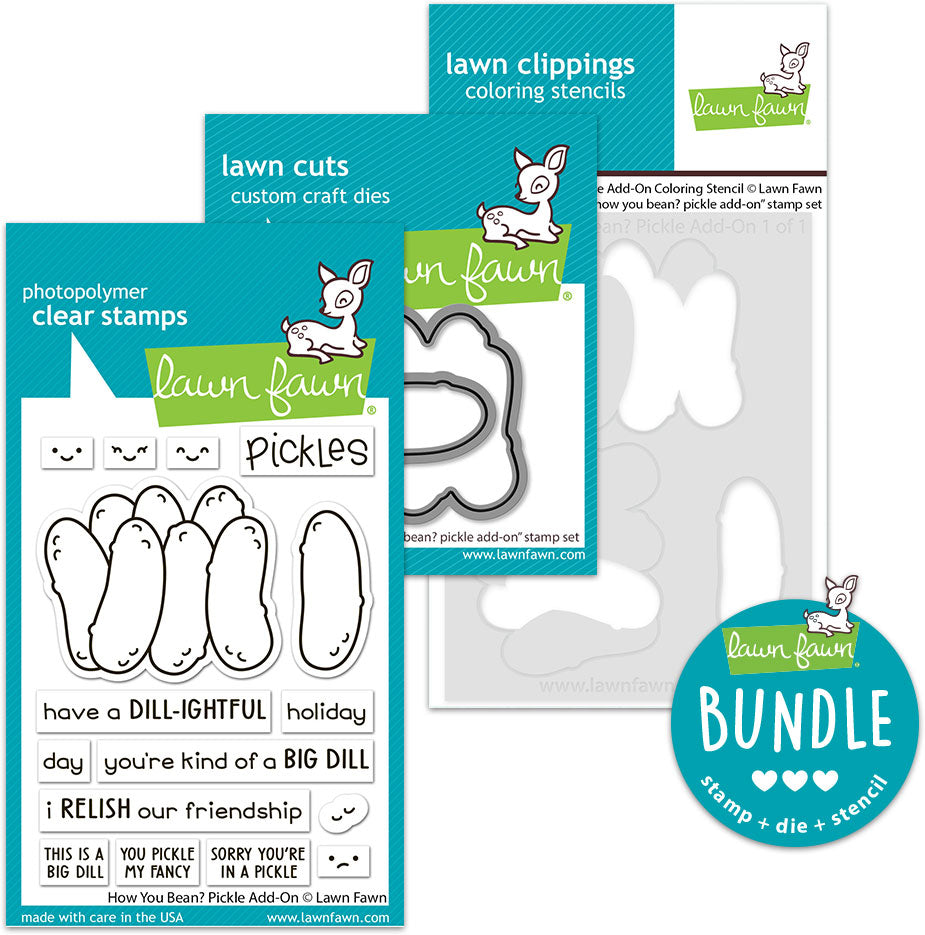 how you bean? pickle add-on (stamp+die+coloring stencil bundle)