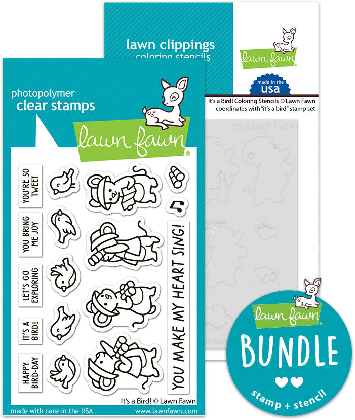 it's a bird! (stamp+coloring stencil bundle)